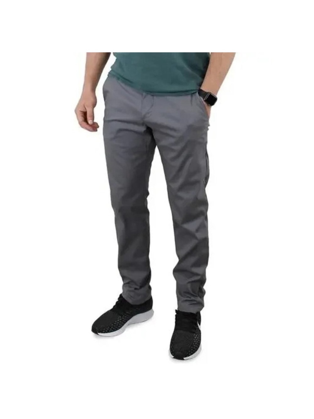 Birddogs boom for boomstick men gray chino casual pants 34x34  travel business